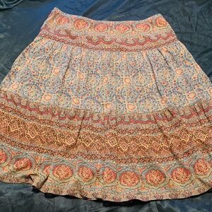 Fun Full Lined Tiered Cotton Skirt